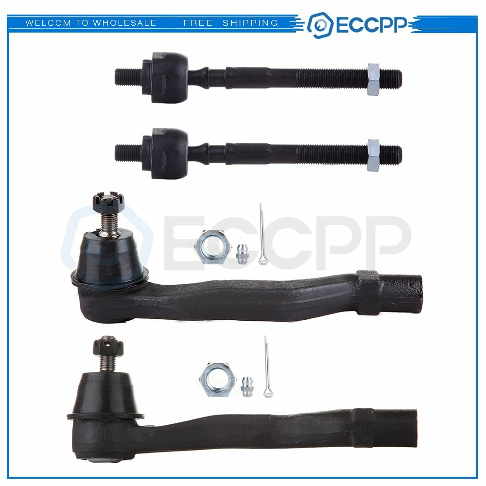 4PCS Front Inner and Outer Tie Rod Links Kit For 1996-2000 Honda Civic 6B93BC-57