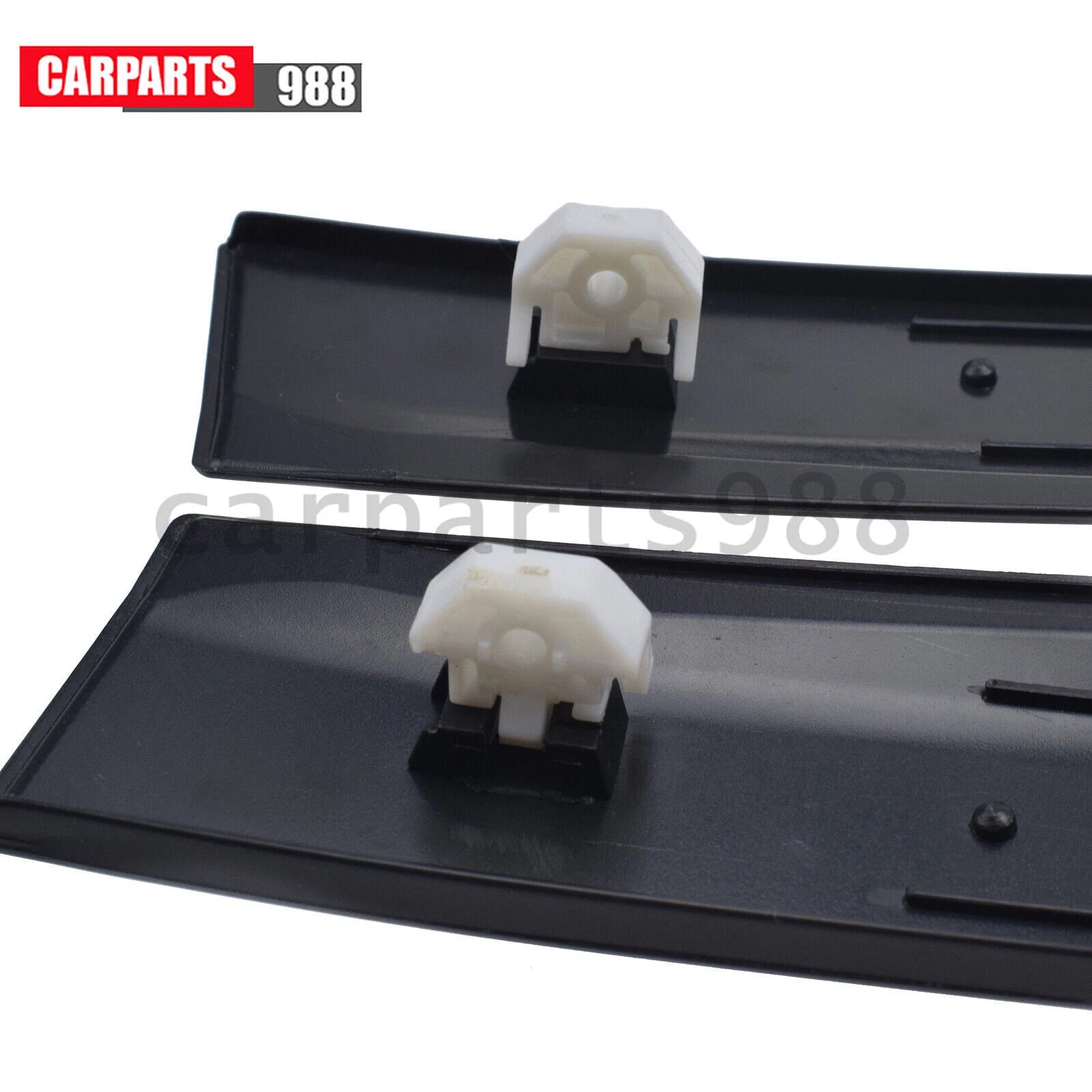 2Pcs Left & Right Door Garnish Trim Pillar Sash Black For 1992-1995 Honda Civic 6B93BC-57
