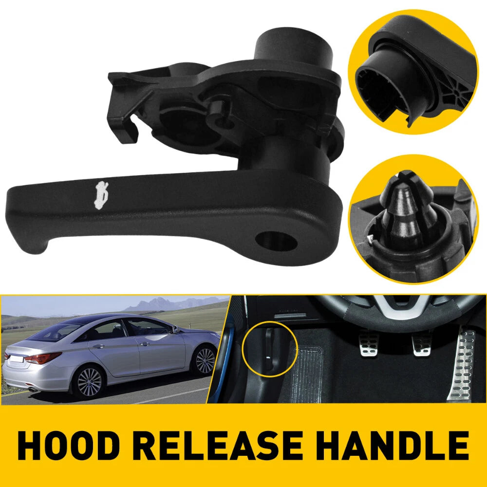 Hood Latch Handle Release & Base Fit Hyundai for 11-19 Sonata 11-16 Kia Optima A 6B93BC-57