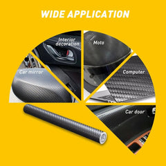5D Premium HIGH GLOSS Carbon Fiber Vinyl Wrap Film Bubble Free Air Release USEA 6B93BC-57