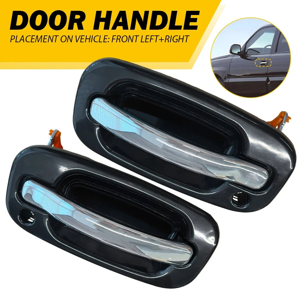 2pcs Front Outer Door Handle For 99-06 Chevy Silverado Tahoe Cadillac Escalade A 6B93BC-57