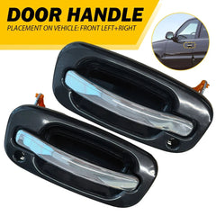 2pcs Front Outer Door Handle For 99-06 Chevy Silverado Tahoe Cadillac Escalade A 6B93BC-57