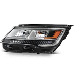 ECCPP Headlights Assembly For Ford Explorer 2.3L 3.5L 2016-2018 Pair Black Amber 6B93BC-57