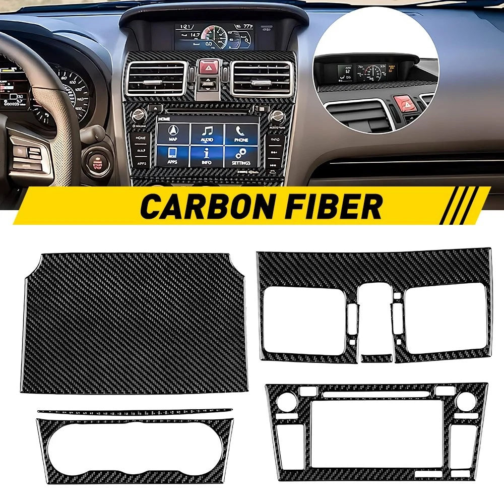 Center Control Set Trim Carbon Fiber Interior For Subaru WRX Saloon 2015-2021 EA 6B93BC-57