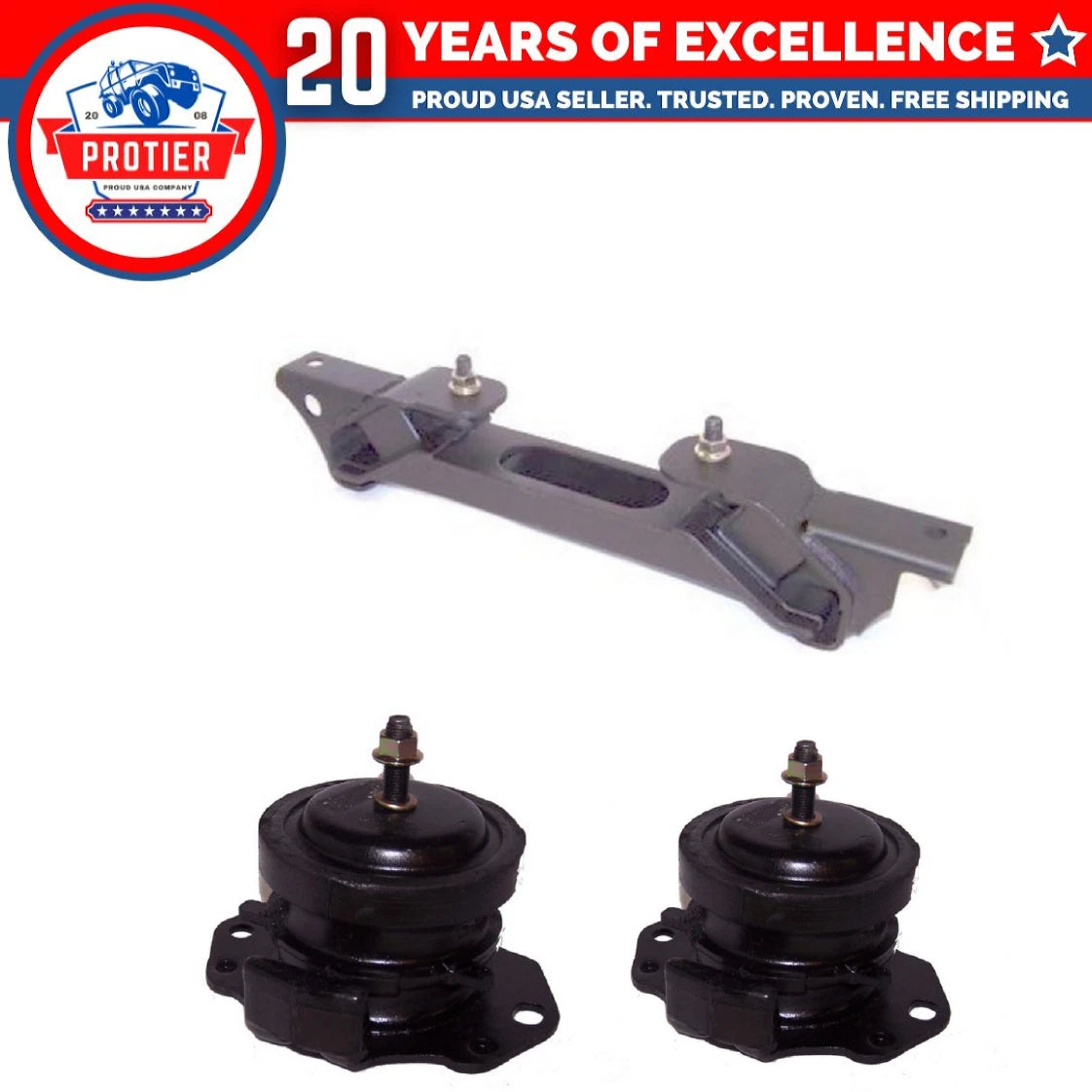 Engine Motor & Trans Mount 3PCS Set for 2001-2006 Mitsubishi Montero 3.5L/ 3.8L 6B93BC-57