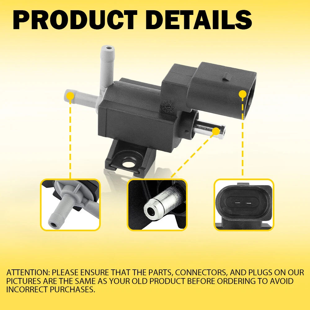 For Audi A3 A4 A5 A6 Quattro 05-16 Turbocharger Valve Pressure Boost Solenoid US 6B93BC-57