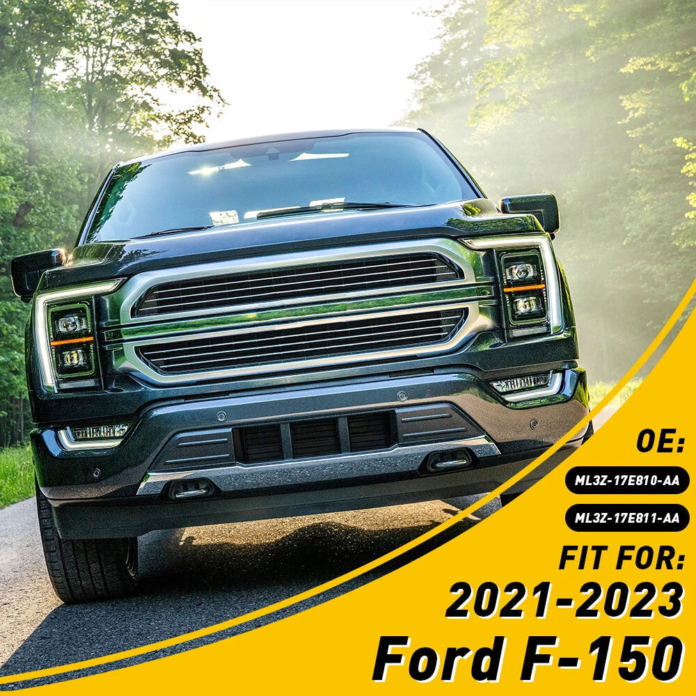 Front Bumper Guard Insert Pad End Cap Cover LH &RH for 2021-2023 Ford F150 F-150 6B93BC-57