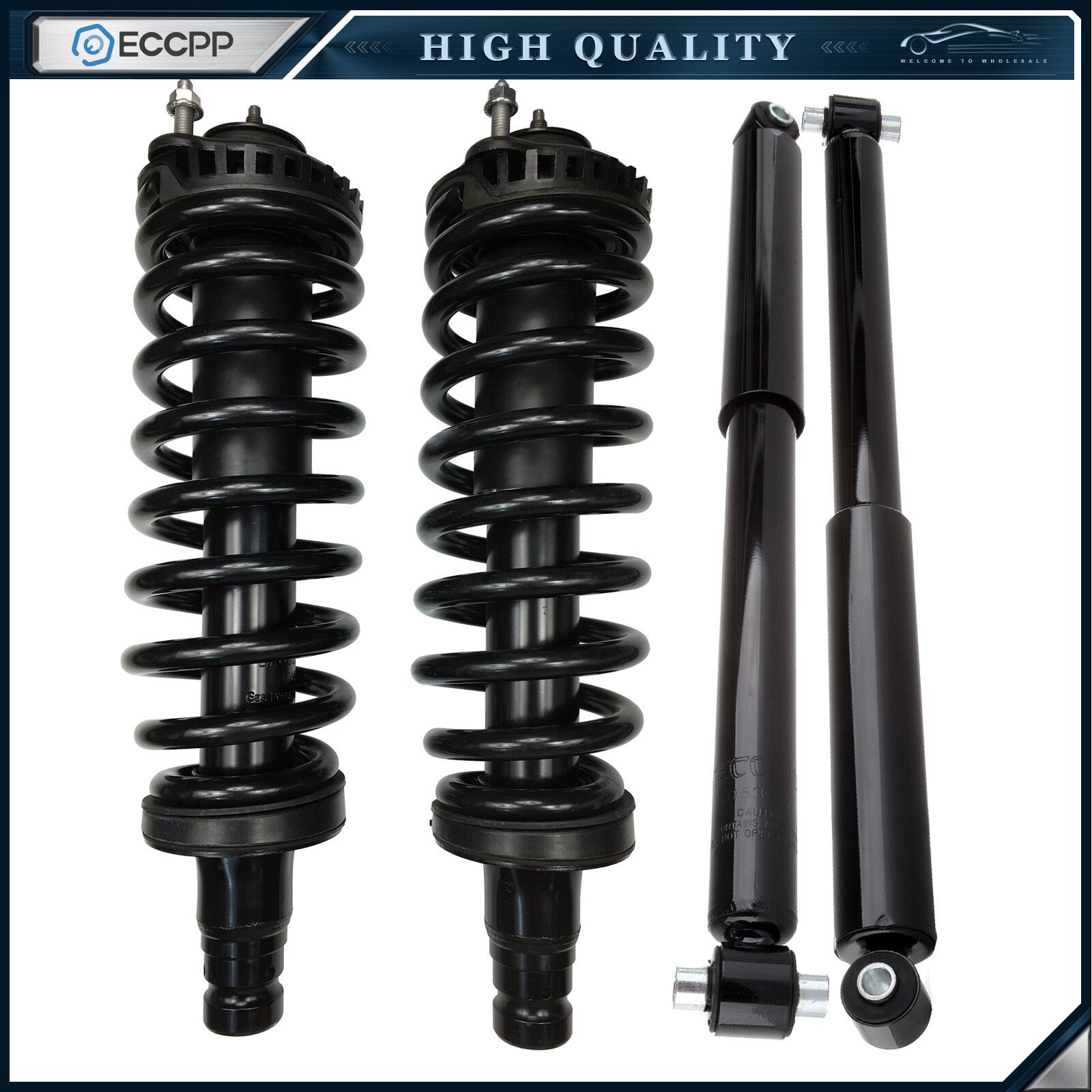 For 2002-09 Chevrolet Trailblazer Front Struts w/ Spring & Rear Shocks Absorber 6B93BC-57
