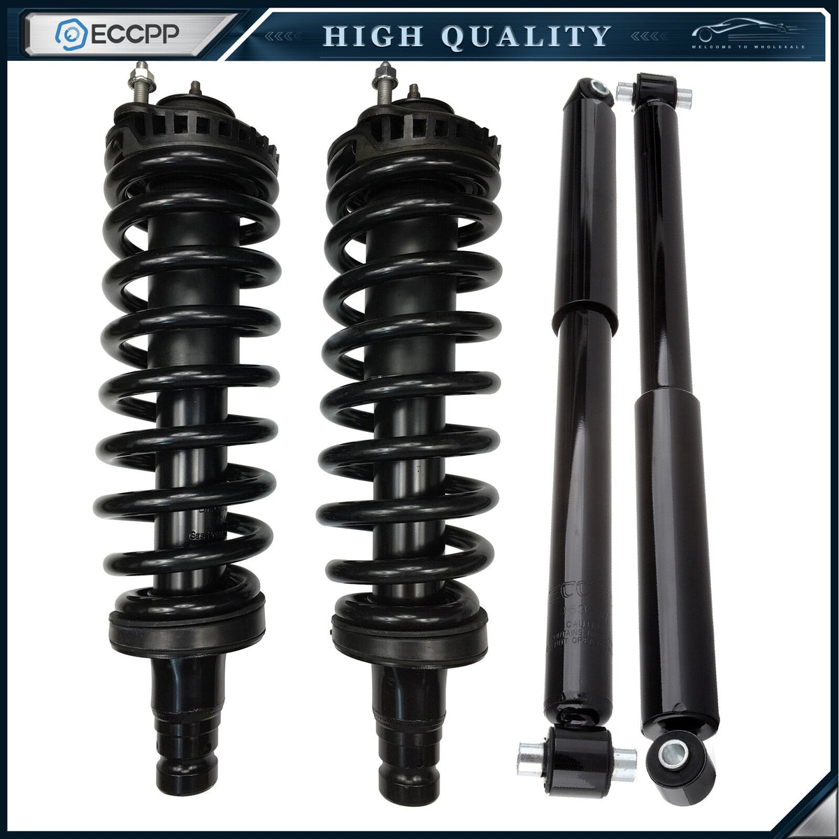 For 2002-09 Chevrolet Trailblazer Front Struts w/ Spring & Rear Shocks Absorber 6B93BC-57