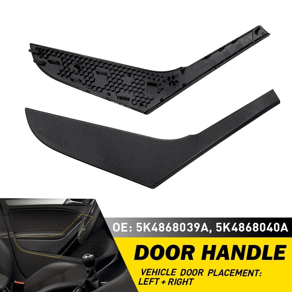 2X Inner Door Panel Handle Pull Trim Cover For VW Golf GTI MK6 2009-13 4-Door EA 6B93BC-57