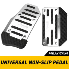 [Silver] Non Slip Automatic Gas Brake Foot Pedal Pad Cover Car Auto Accessories 6B93BC-57