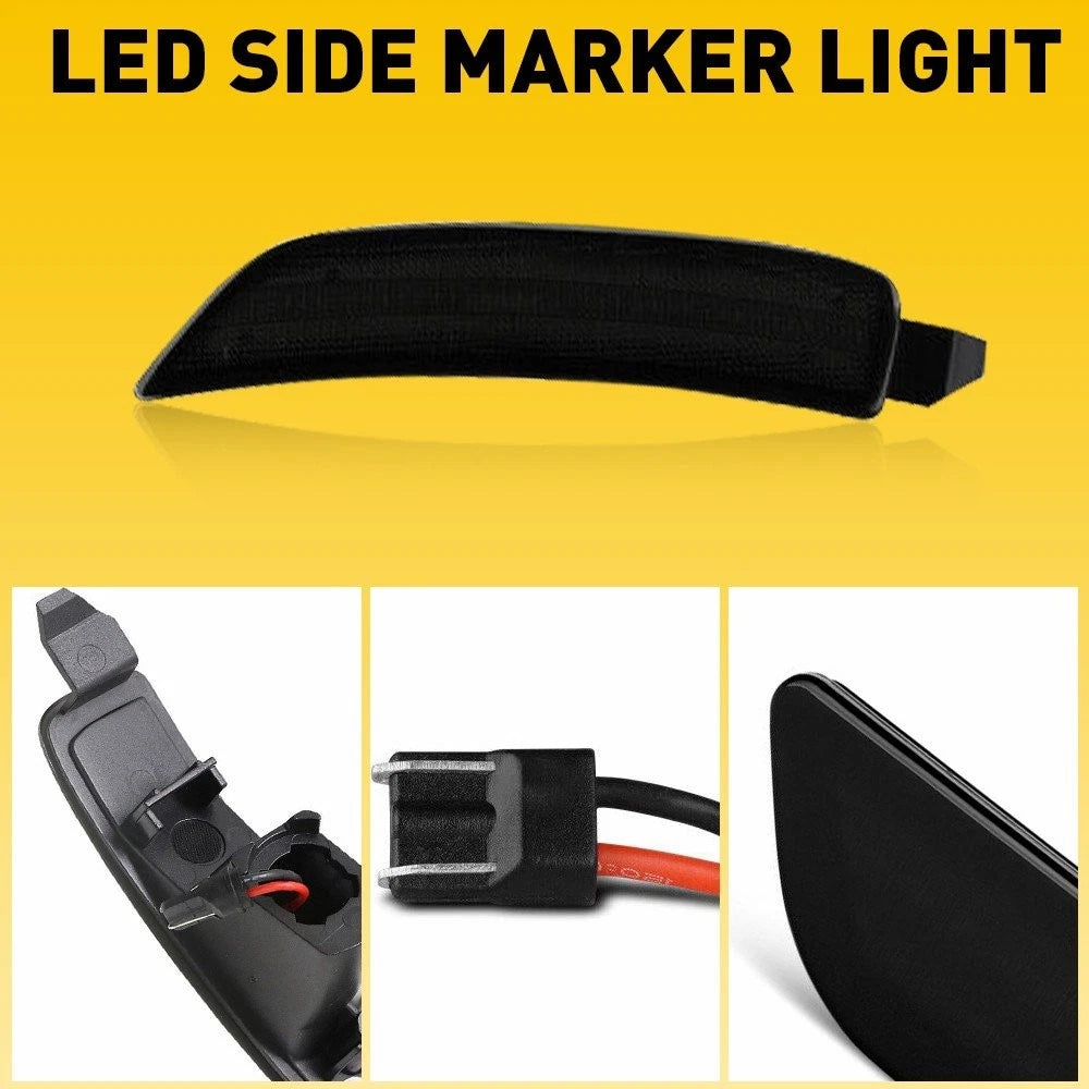 4PCS FOR MAZDA MIATA MX-5 2016-2022 LED SIDE MARKER LIGHT FRONT REAR SMOKED LENS 6B93BC-57