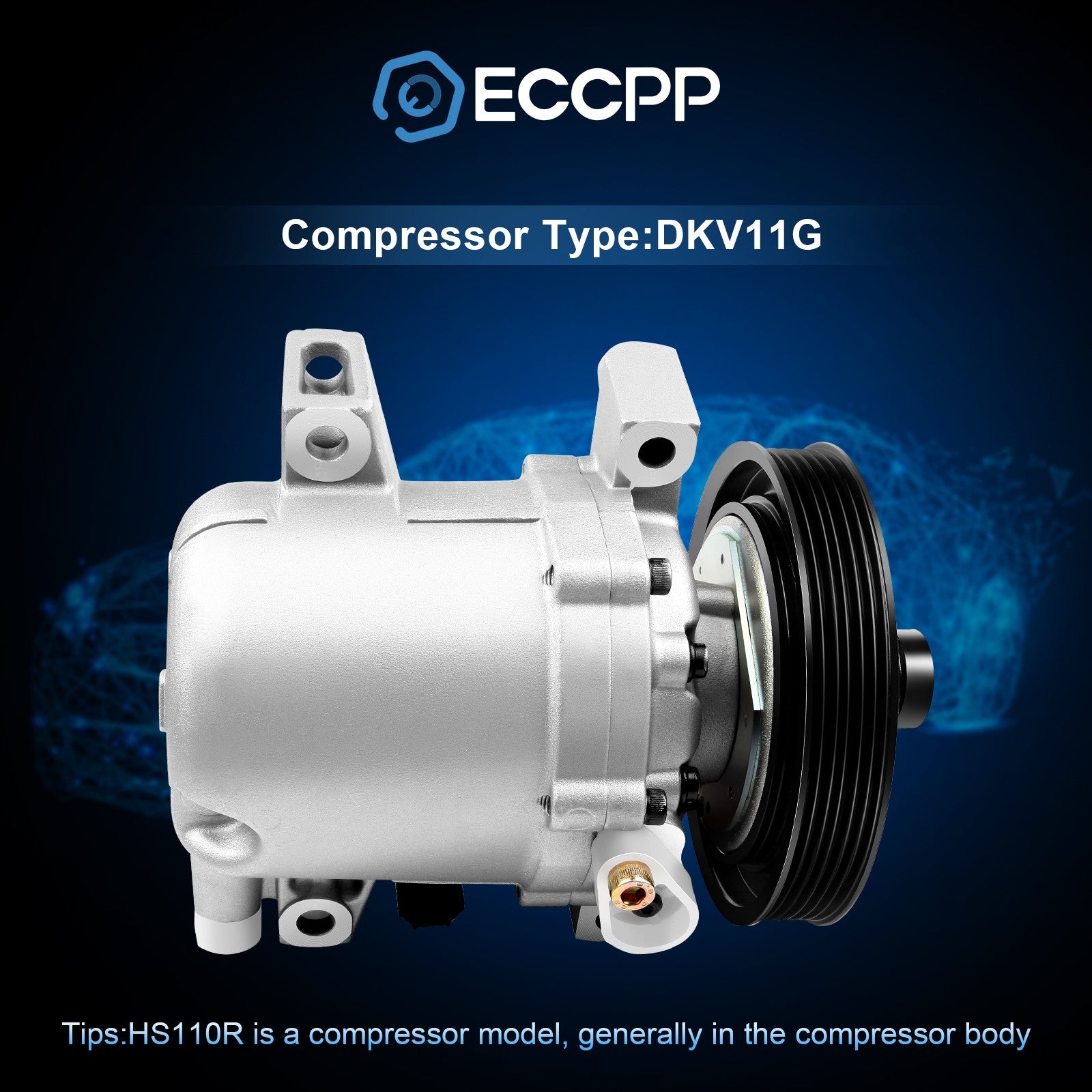 A/C AC Compressor For Nissan Sentra 2000-2005 2006 1.8L 2.0L 6B93BC-57