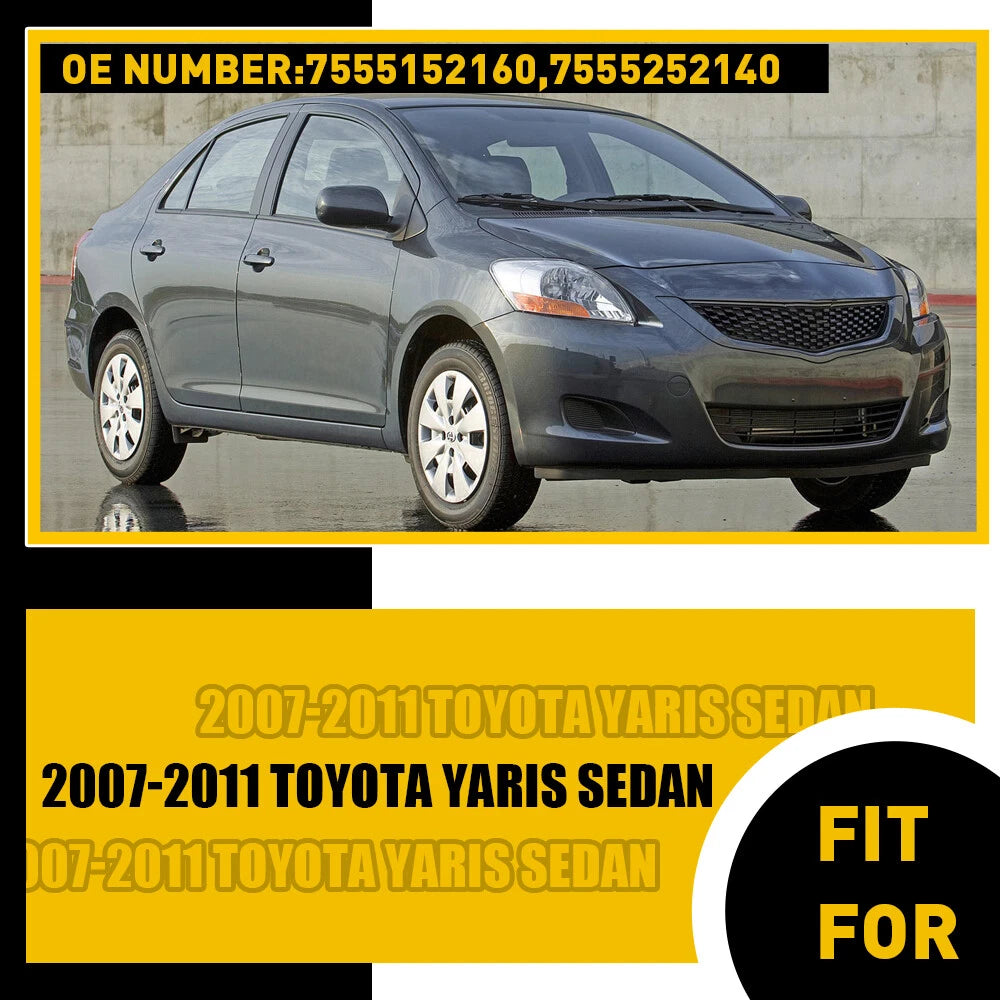 For Toyota 2007-2011 Yaris Sedan 2X Left Right & Roof Drip Molding Weatherstrip 6B93BC-57