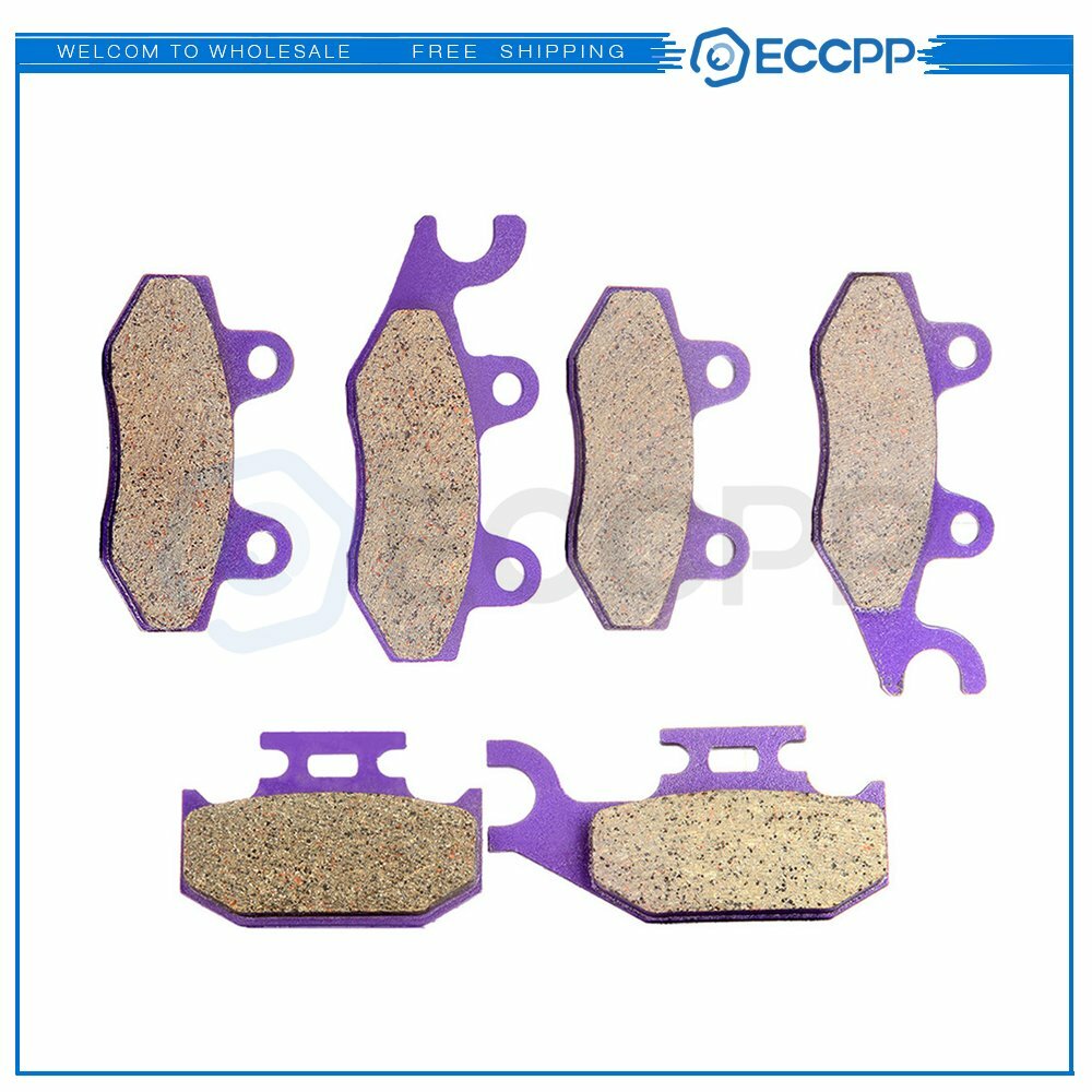 3 Pairs Brake Pads F + R For Yamaha YXR660FA 4x4 Rhino 660 04-07 Carbon Fiber 6B93BC-57