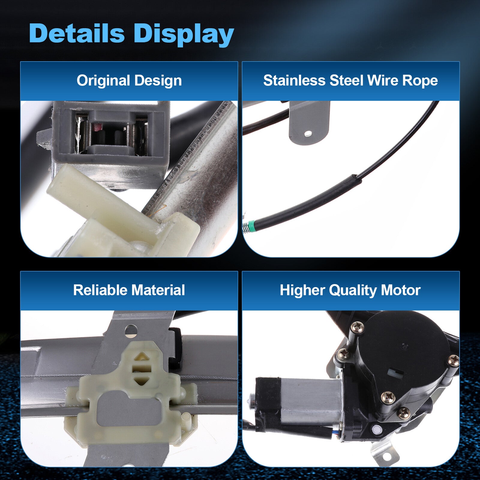 For 2011 Lincoln Town Car Front Left Right Power Window Regulator With Motor 6B93BC-57