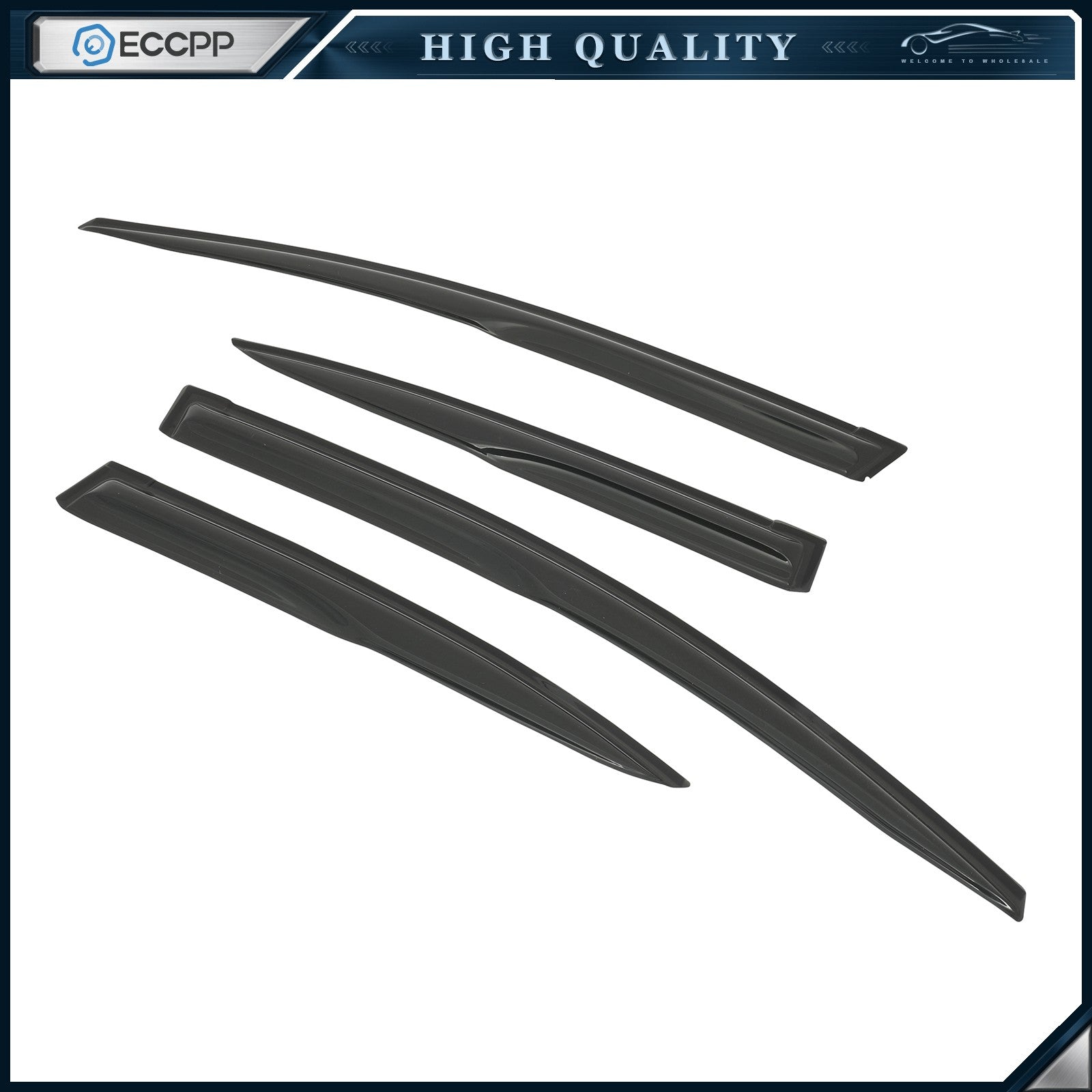 Window Visors Vent Rain Shades Sun Guards Deflectors For 12-15 Honda Civic Sedan 6B93BC-57