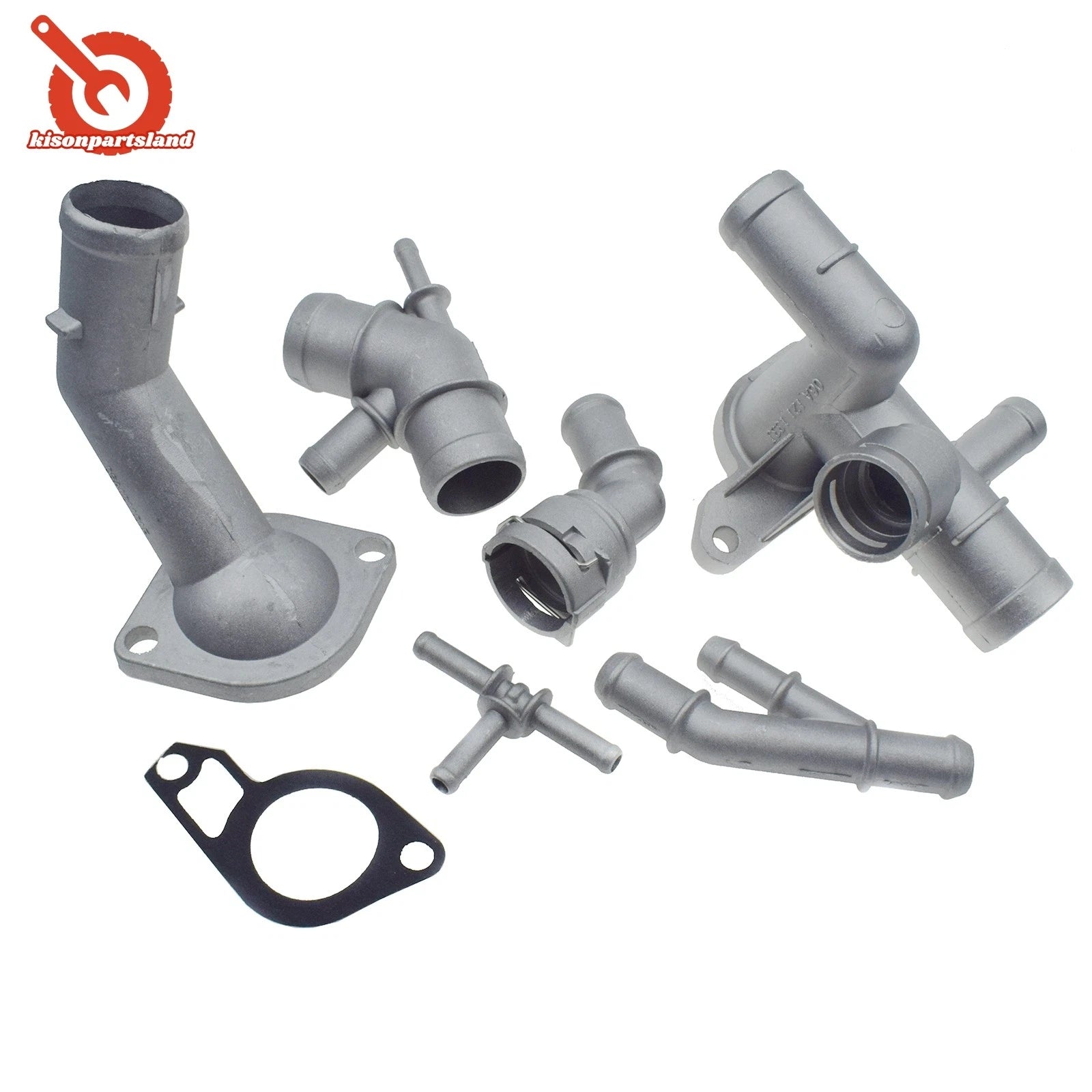 6PCS Aluminum Coolant Flange Upgrade Kit For VW Golf MK4 Jetta GTI 1.8T 2000-05 6B93BC-57