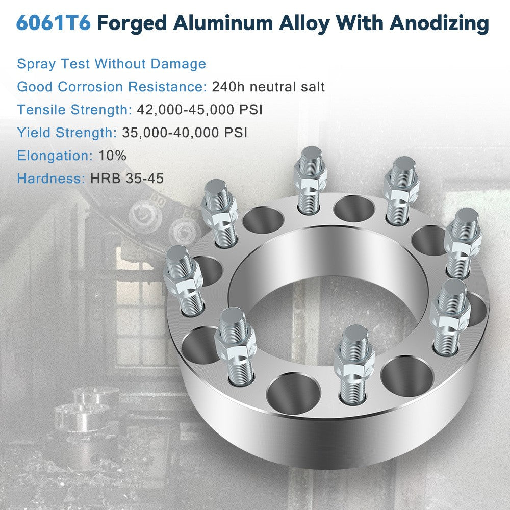 4 Pcs 1.5" Wheel Adapters 9/16"x18 For Ford F-250 8x6.5 Convert to 8x170 Wheels 6B93BC-57