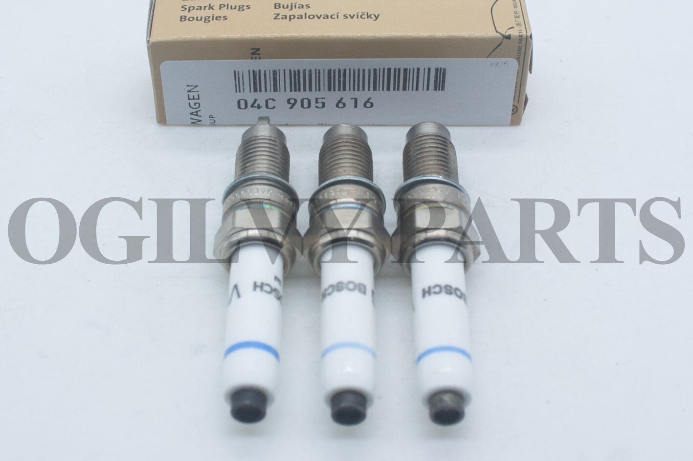 3pcs Spark Plugs 04C905616 Fits SKODA SEAT Citigo Fabia III Estate St Mii Bosch 6B93BC-57
