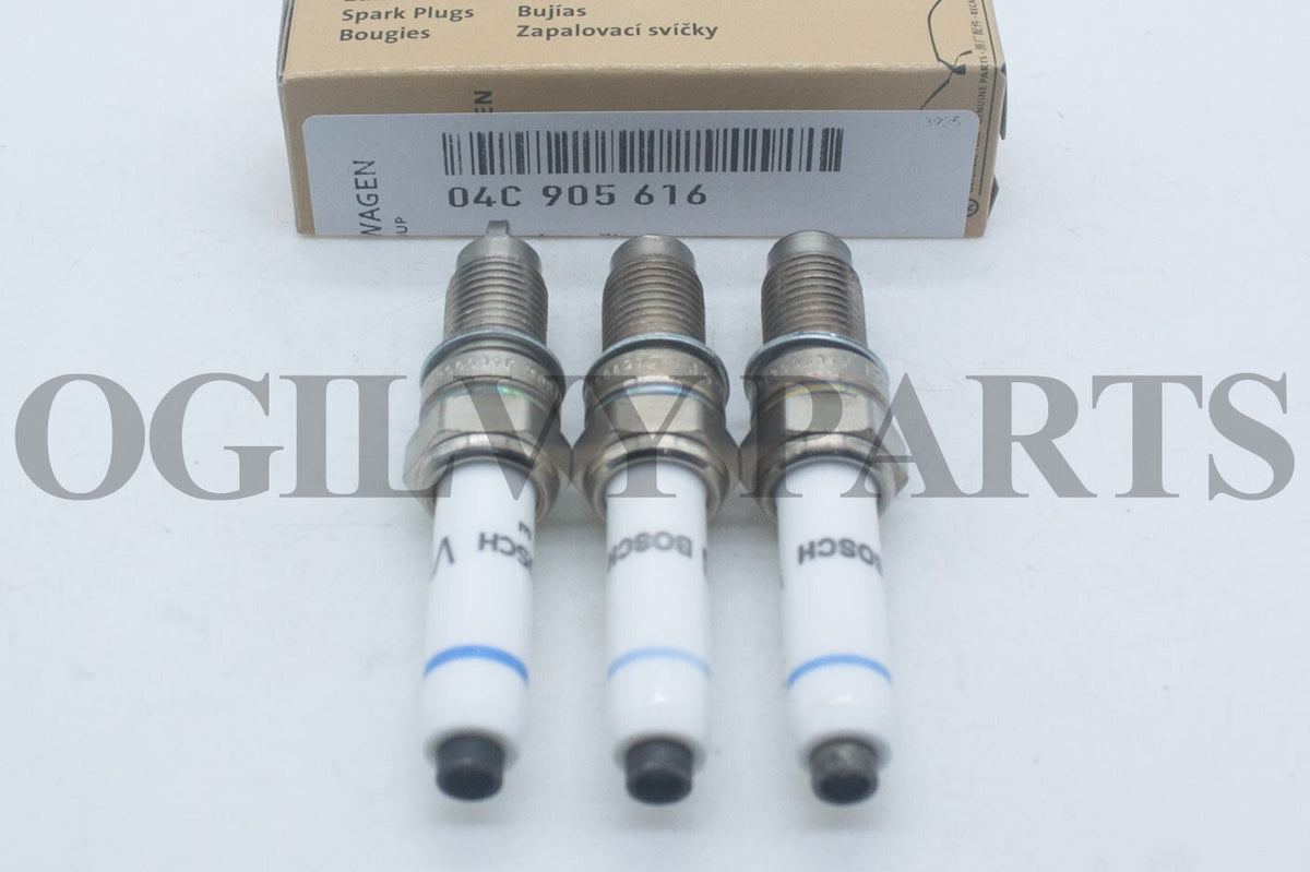3pcs Spark Plugs 04C905616 Fits SKODA SEAT Citigo Fabia III Estate St Mii Bosch 6B93BC-57