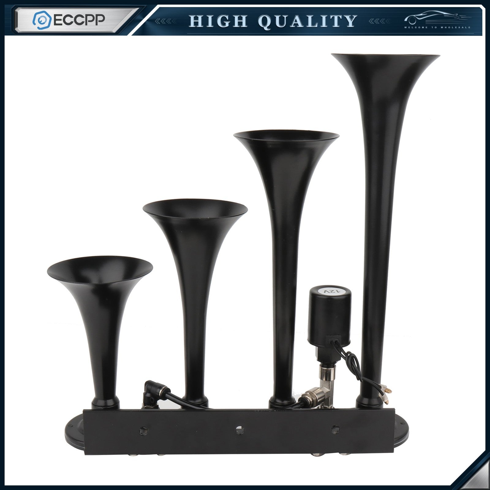 150psi 0.8G Air Horn Include 4 Trumpet Train Sound & Compressor Full System Kit 6B93BC-57
