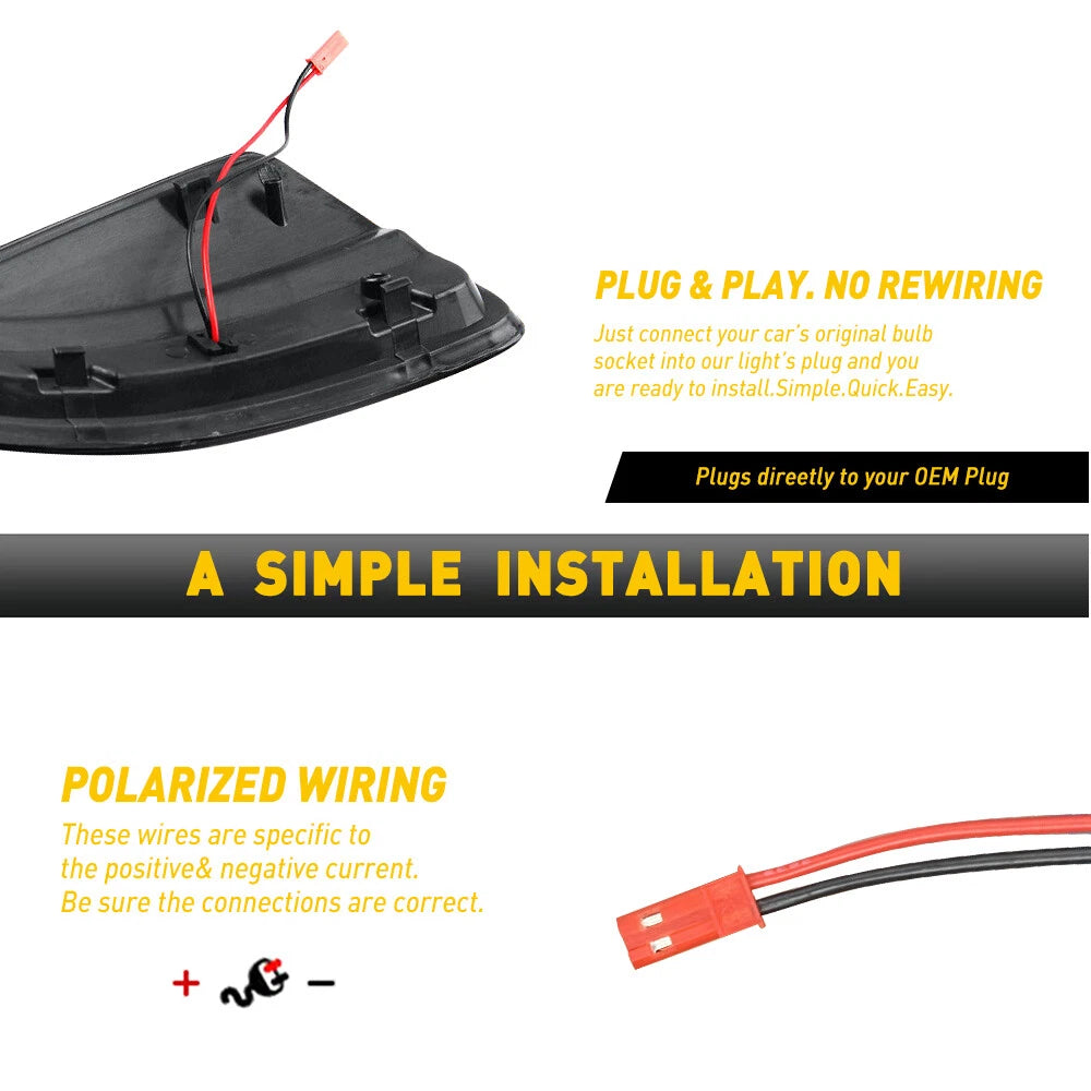 Smoke Len Door Mirror Turn Signal Light For Mercedes Benz C-Class Saloon W204 EA 6B93BC-57