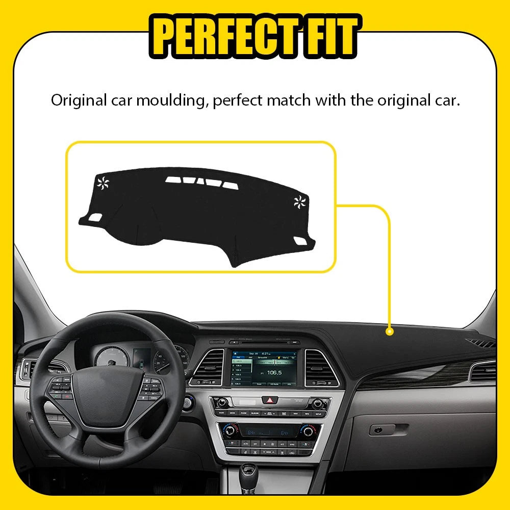 Leather Car Dashboard Dash Cover Pretector Mat For Hyundai Sonata 2015-2019 EOA 6B93BC-57