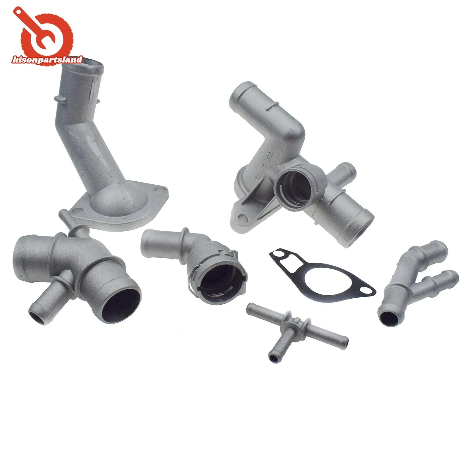 6PCS Aluminum Coolant Flange Upgrade Kit For VW Golf MK4 Jetta GTI 1.8T 2000-05 6B93BC-57
