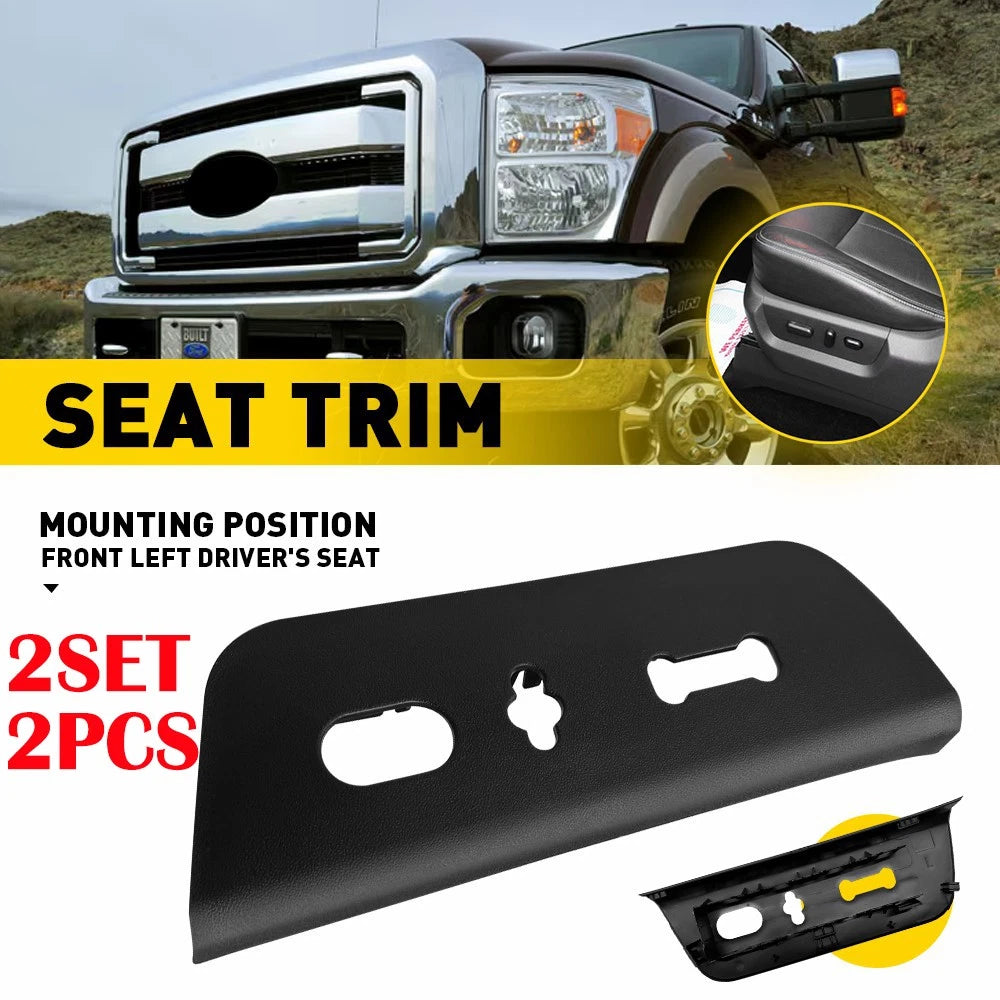 2X For 2011-16 Ford Super Duty Front Driver Seat Switch Housing Trim Bezel Panel 6B93BC-57