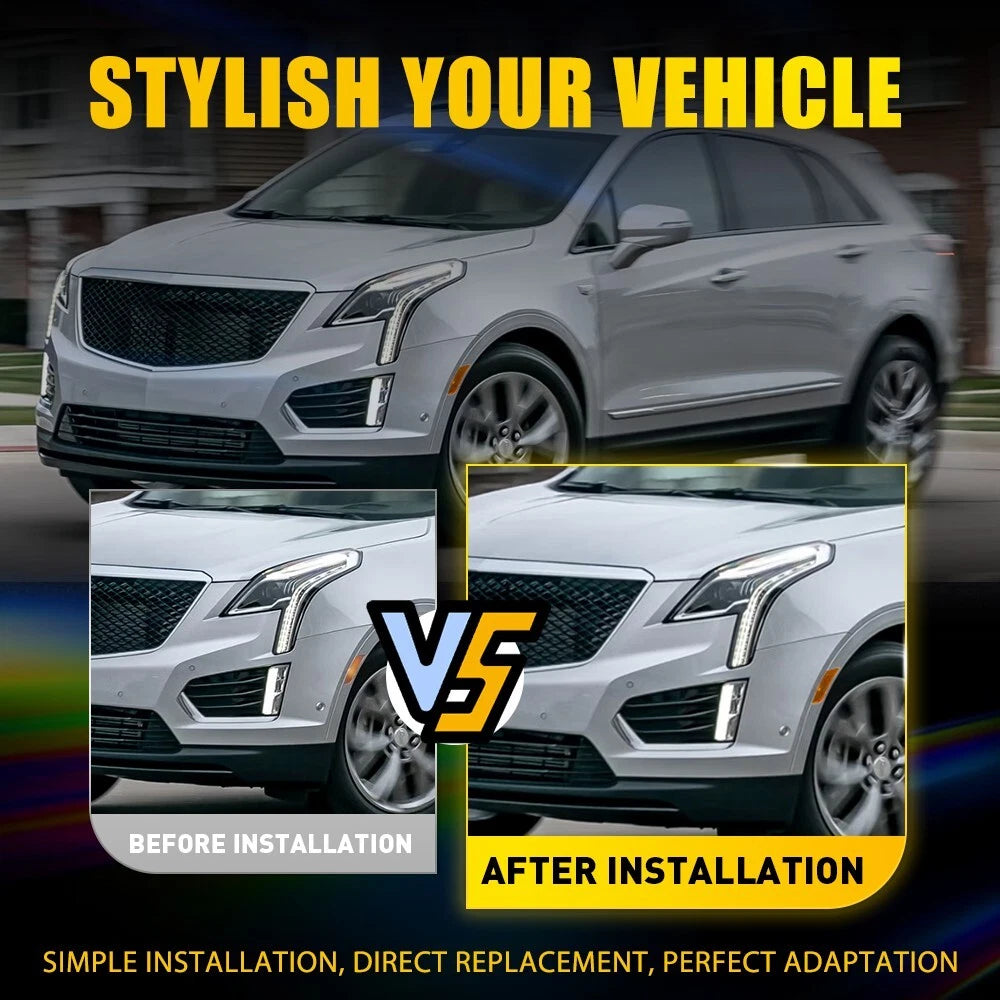 For 2013 2014 Cadillac ATS & 2017-2024 XT5 Amber Front Bumper Side Marker Lights 6B93BC-57