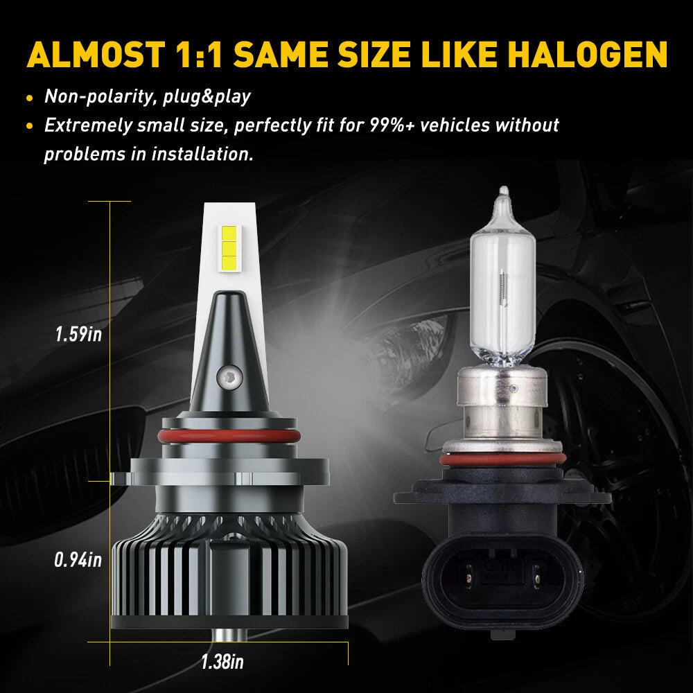 2X AUXITO 9005 HB3 LED Headlight Bulb HIGH BEAM Super Bright 16000LM CANBUS EOA AUXITO