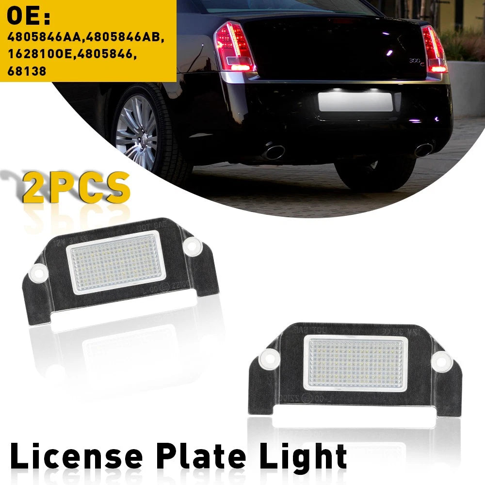 2x LED License Plate For Light 2005-2014 Chrysler 300 300S 300C Sebring 6B93BC-57