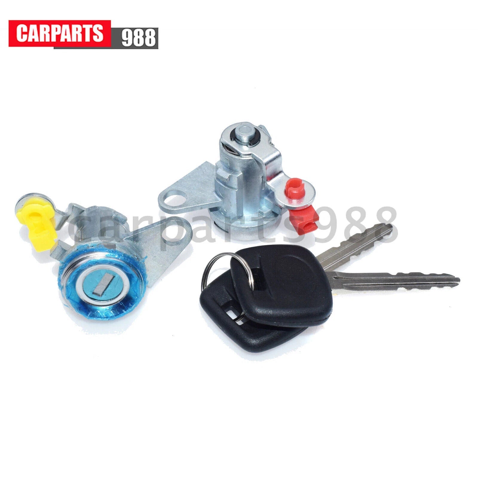 Pair of Door Lock Cylinder with Keys For 96-00 Toyota RAV4 6905142050 6905142060 6B93BC-57
