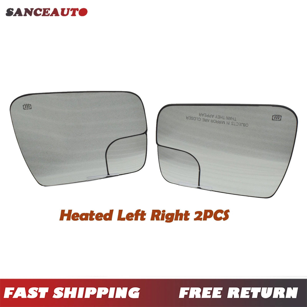 2pc For 2019-2021 DODGE RAM 1500 Driver Passenger Heated Mirror Glass 68402037AA 6B93BC-57