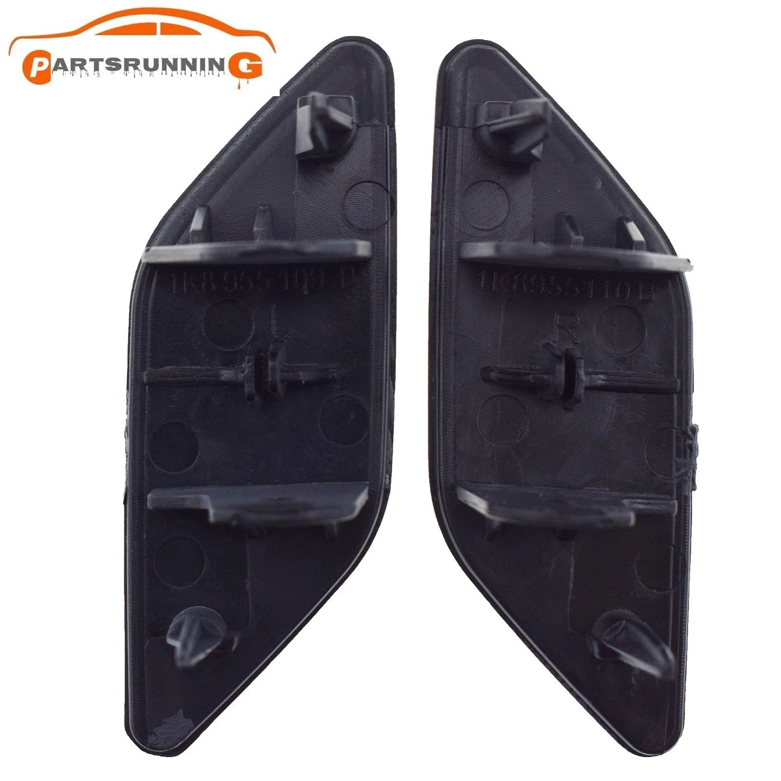 Unpaint Pair Front Bumper Headlight Washer Cover Cap For VW Scirocco 2009-2015 6B93BC-57