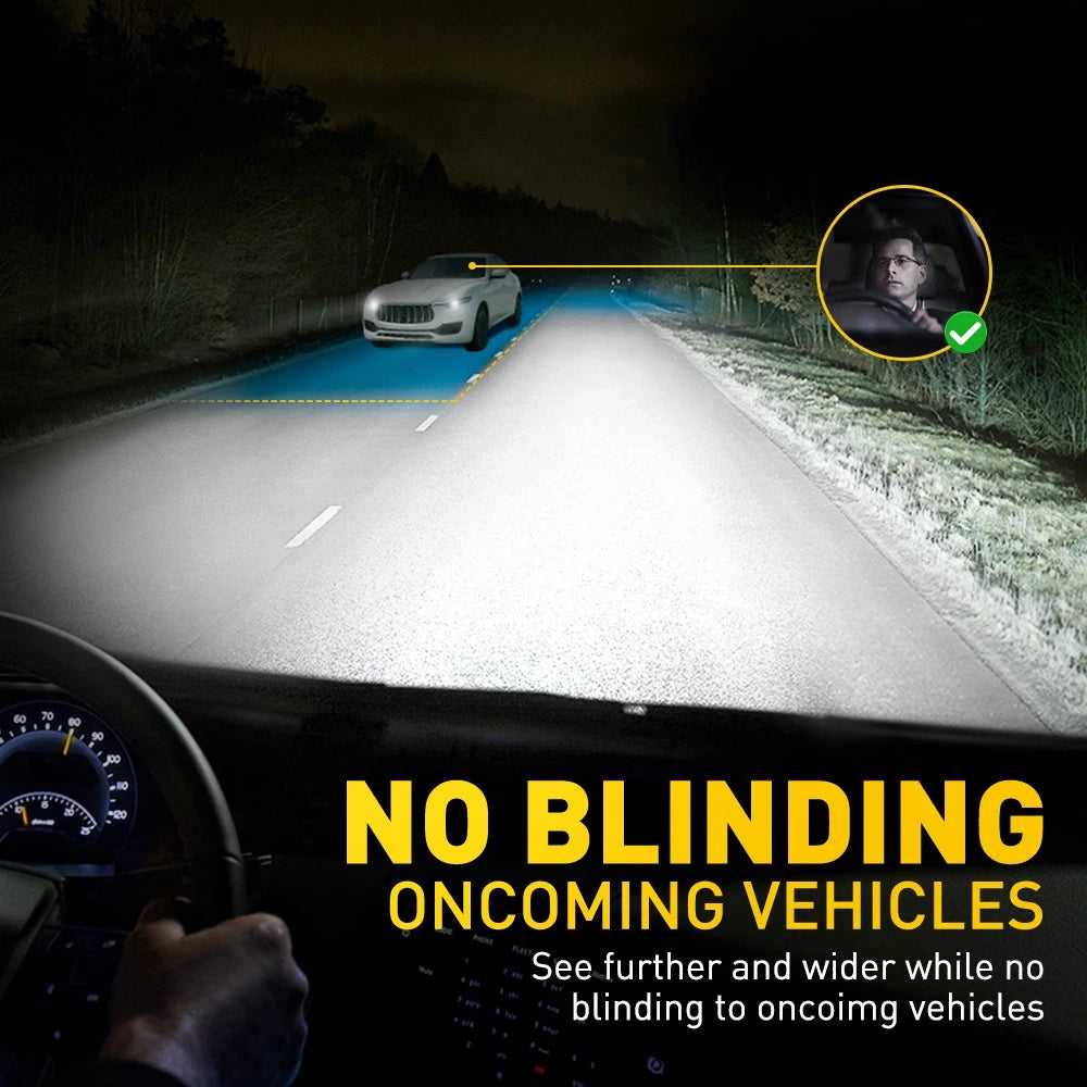 AUXITO H11 LED Headlight Kit Low Beam Bulbs Super Bright 30000LM 6500K White EOA AUXITO