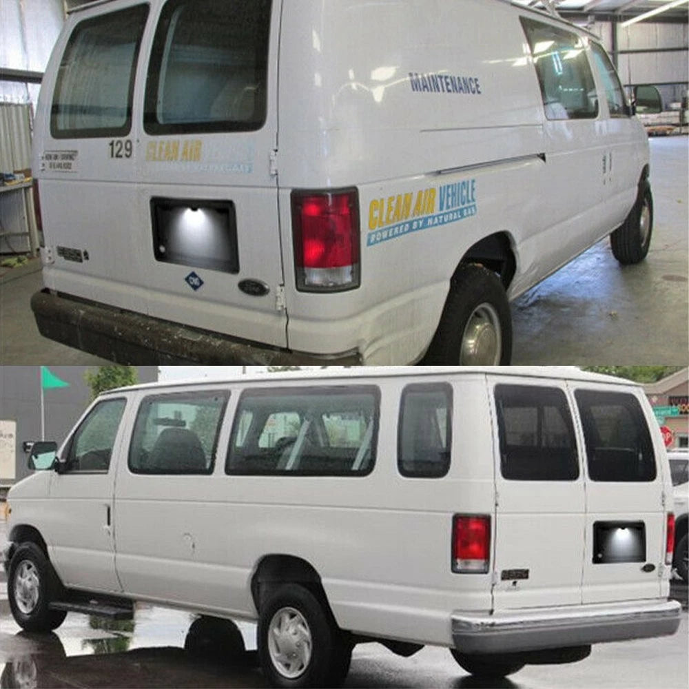 Full LED License Plate Lamp Light For 92-18 Ford E150 E250 E350 Econoline Wagon 6B93BC-57