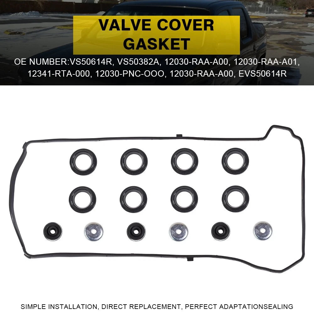Valve Cover Gasket Kit Set For 2002-2014 Honda CR-V Civic VS50614R VS50382A EOA 6B93BC-57