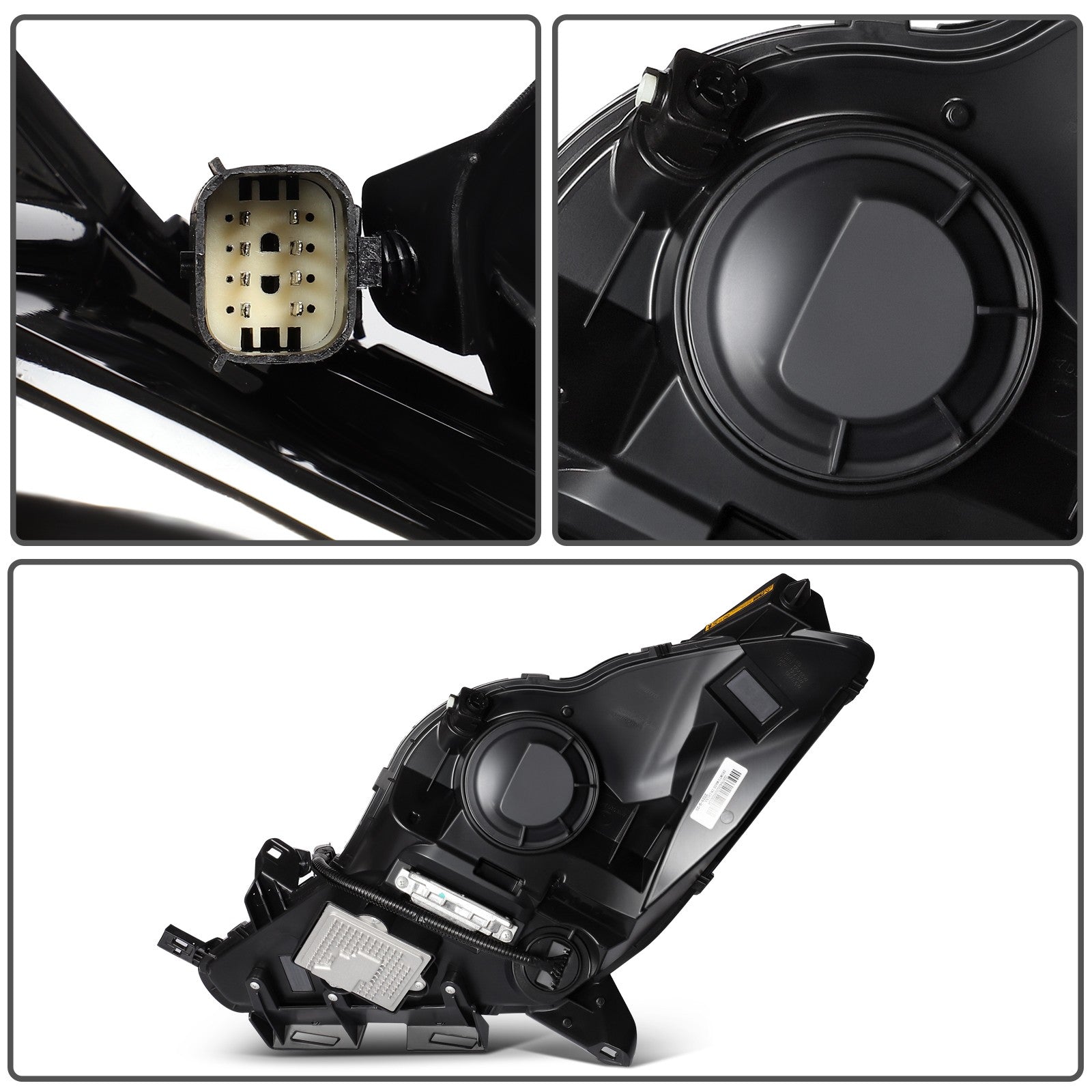 Passenger Right Side LED Headlight For 2014-2019 Chevrolet Corvette 6.2L Black 6B93BC-57