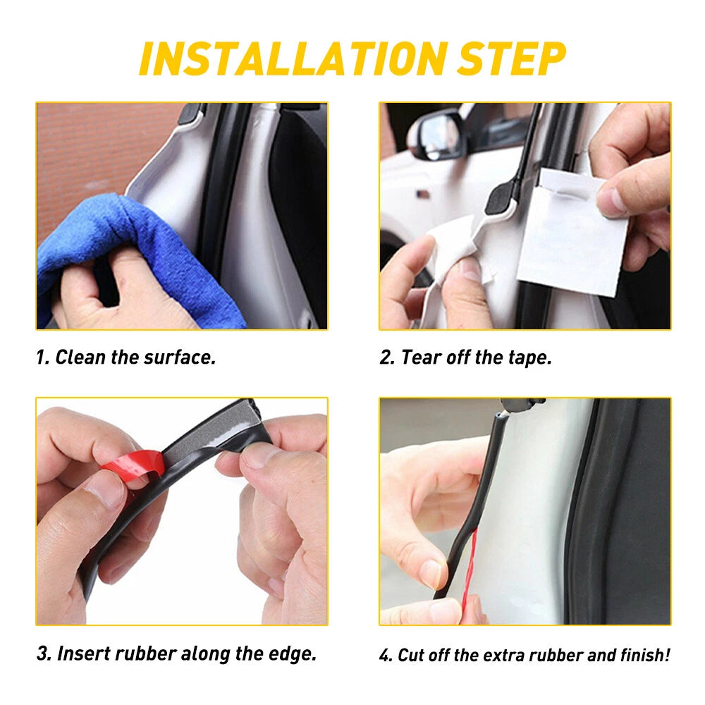 32ft Car Door Protector Rubber Edge Trim Guard Molding Seal Strip Scratch EOA 6B93BC-57