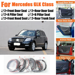 Door Rubber Seal Strips Weather Draft Noise Reduction Kit For Mercedes GLK Class
