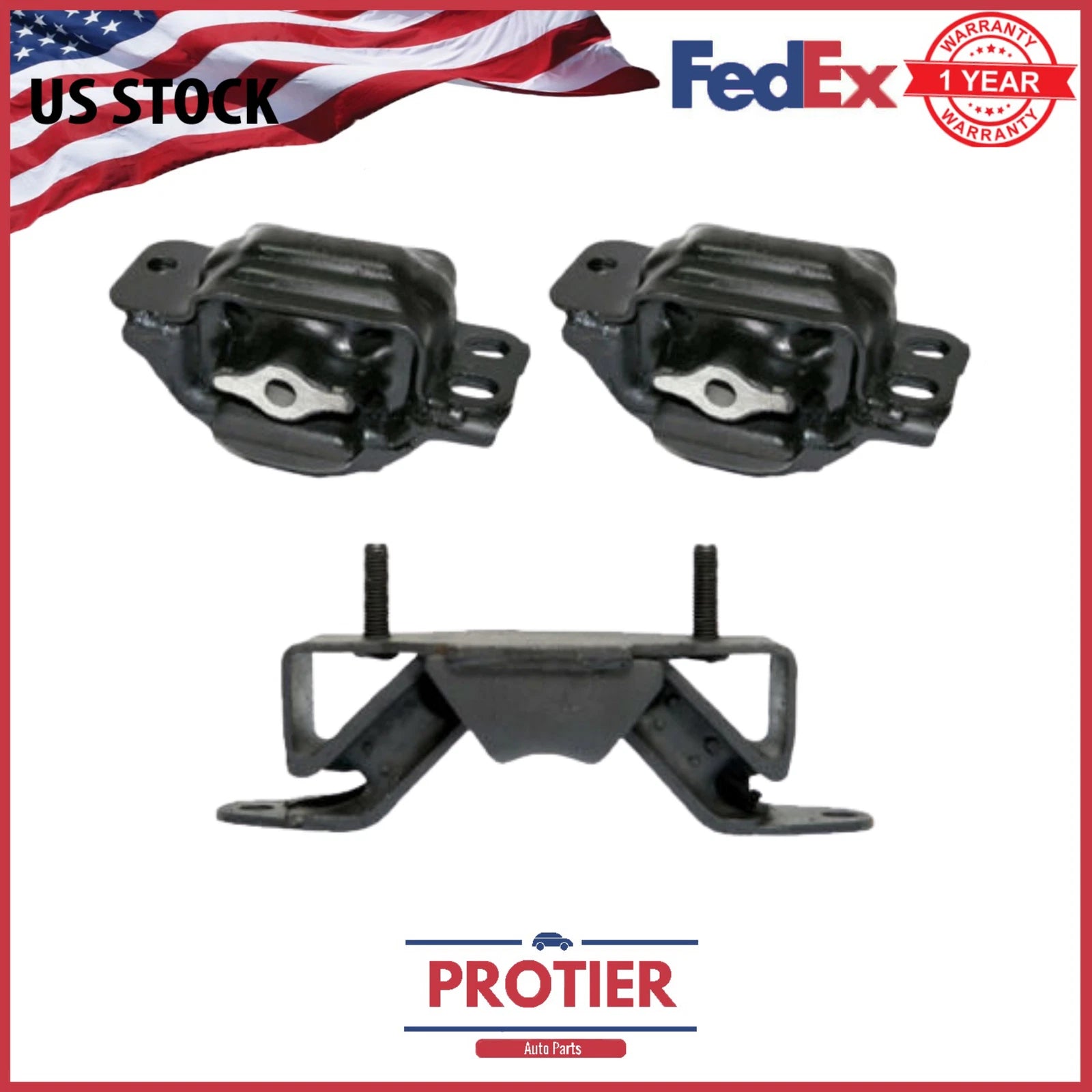 Engine Motor & Trans Mount 3PCS Set Fit 03-06 Dodge Ram 2500 5.9L/ Ram 3500 5.9L 6B93BC-57
