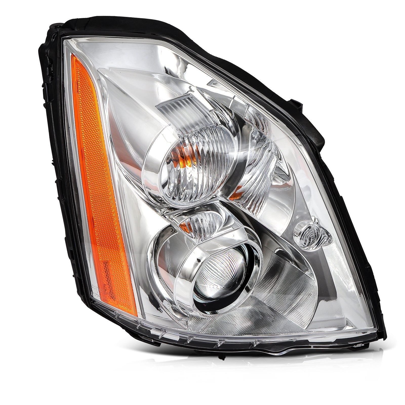 ECCPP Headlights Assembly For Cadillac DTS 4.6L 2006-2011 Pair Kit Chrome Amber 6B93BC-57