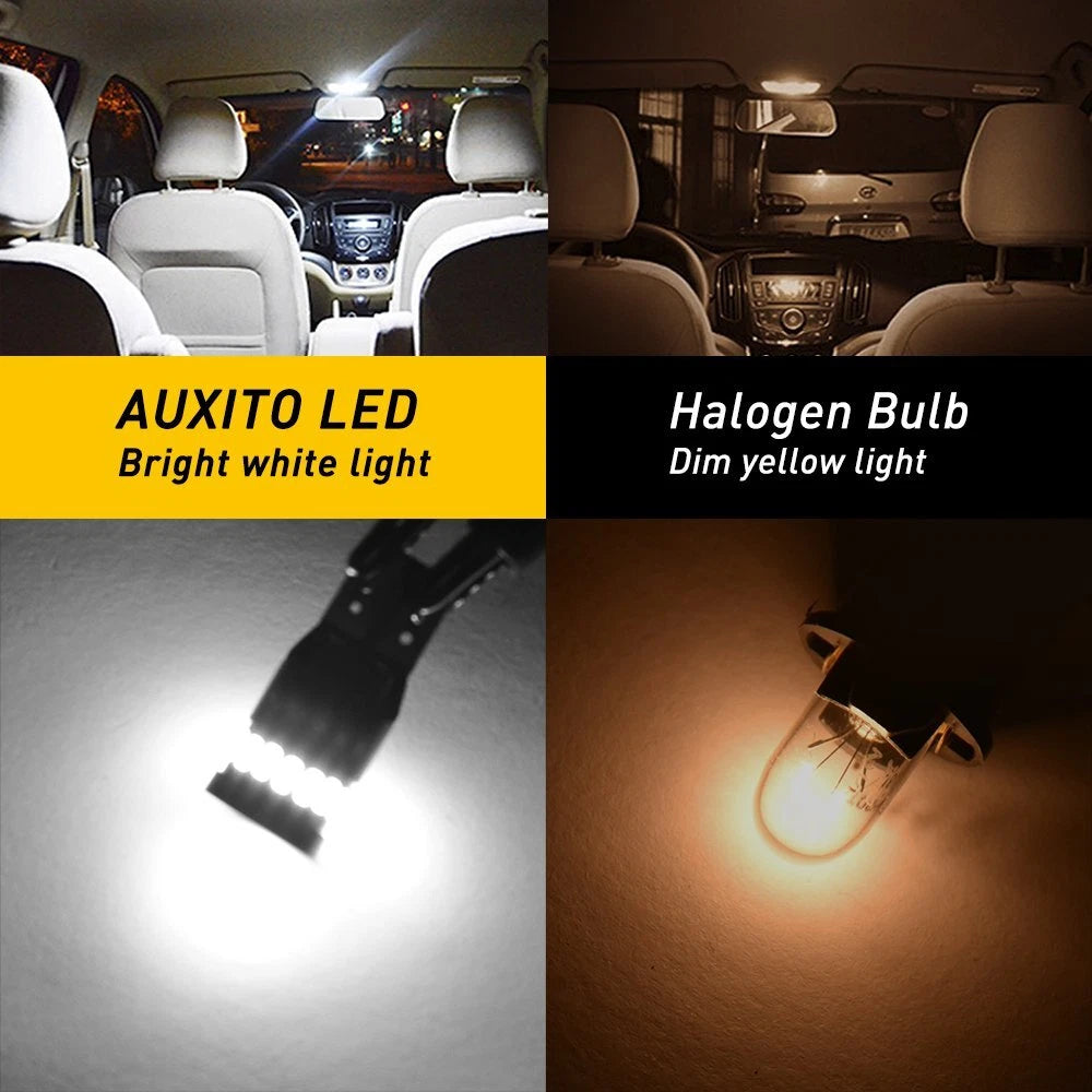 AUXITO T10 168 194 2825 LED License Plate Side Marker Light Bulb Canbus 54H EOA AUXITO