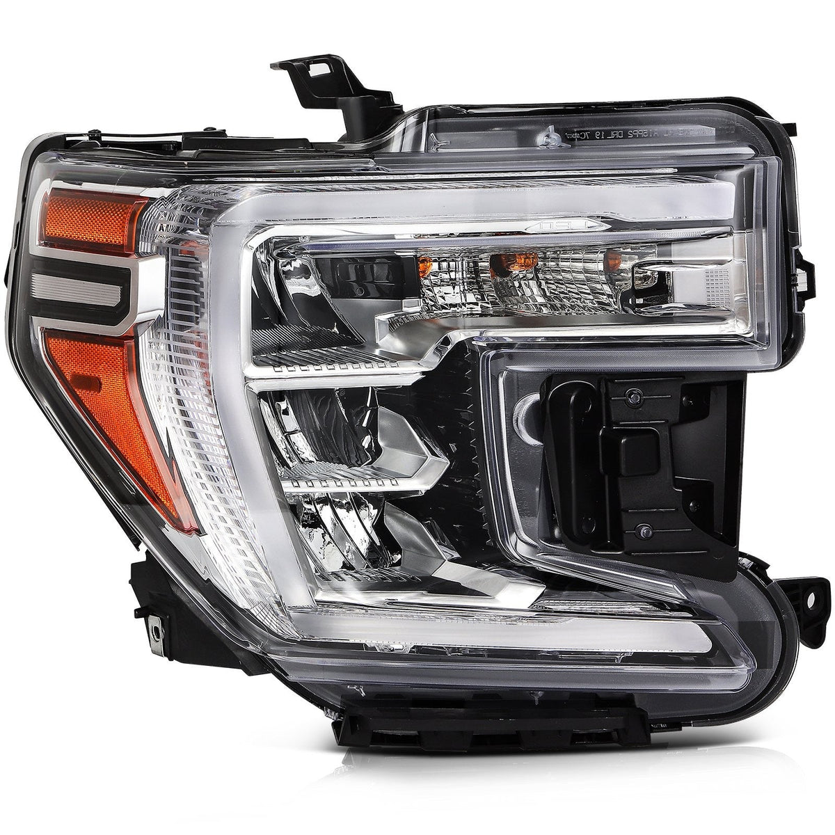 Passenger Right Side LED Headlight For 2019-2022 GMC Sierra 1500 Black Amber KOEEP