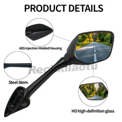 Pair Rearview Mirror Black For Yamaha NMax N-Max GPD 125 155 YZF-R3 R25 15-21 SA