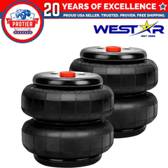 2PCS Universal Air Suspension Spring Double Bellow Standard 2500 lb 1/2"npt 6B93BC-57