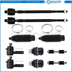 Lower Ball Joints Sway Bar Tie Rod End Rack Pinion Bellow For 2002-2007 Lancer