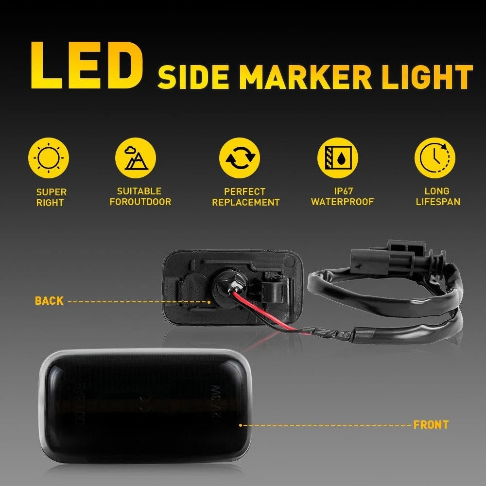 4X For 2015-23 Chevy Silverado 2500HD/3500HD Dually Bed LED Side Marker Light EA 6B93BC-57